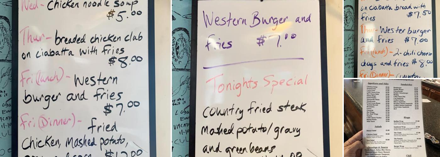 Treloar Bar & Grill Menu