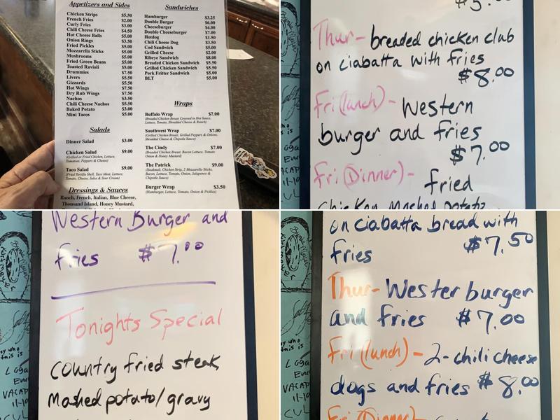 Treloar Bar & Grill Menu