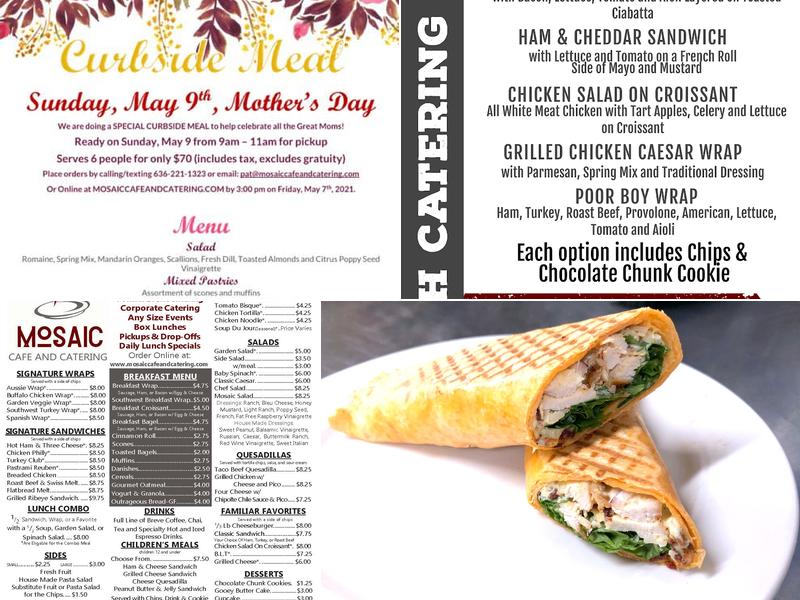 Mosaic Cafe and Catering Menu