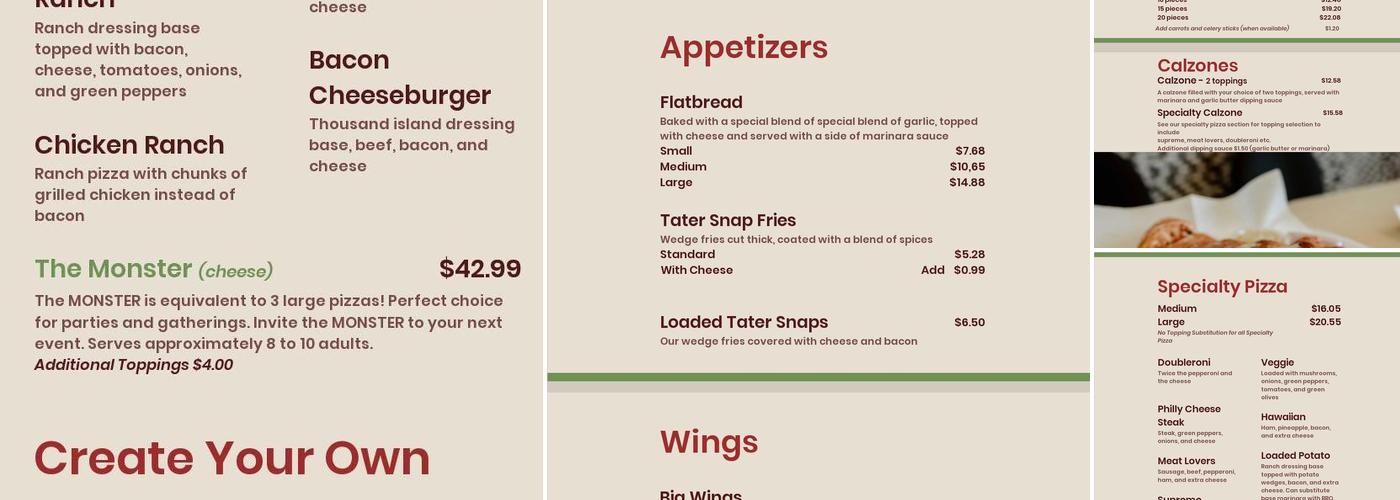 CBJ - Pizza Menu