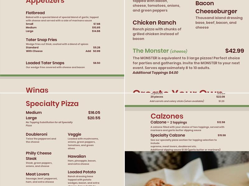 CBJ - Pizza Menu