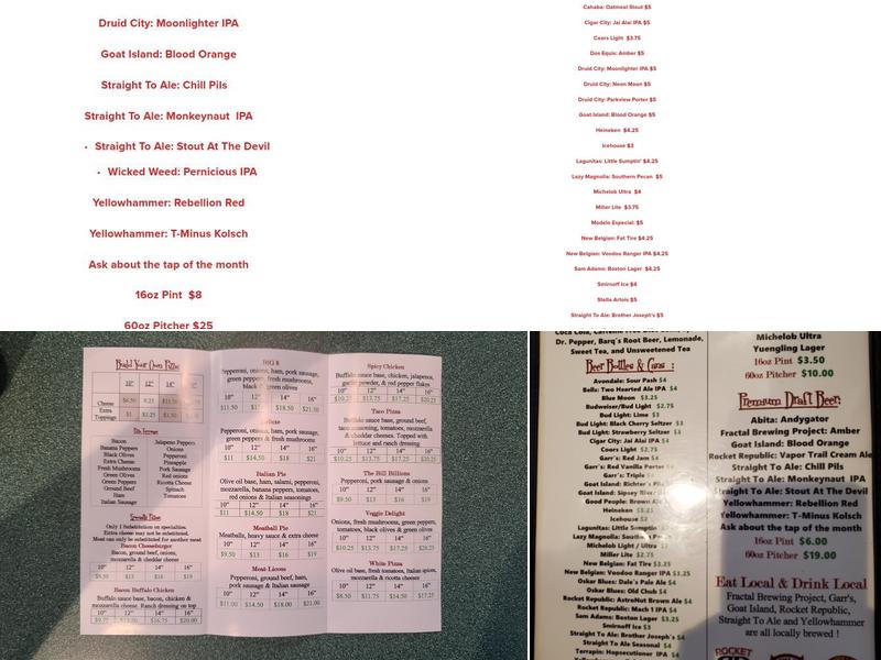 Big Ed's Pizza Menu