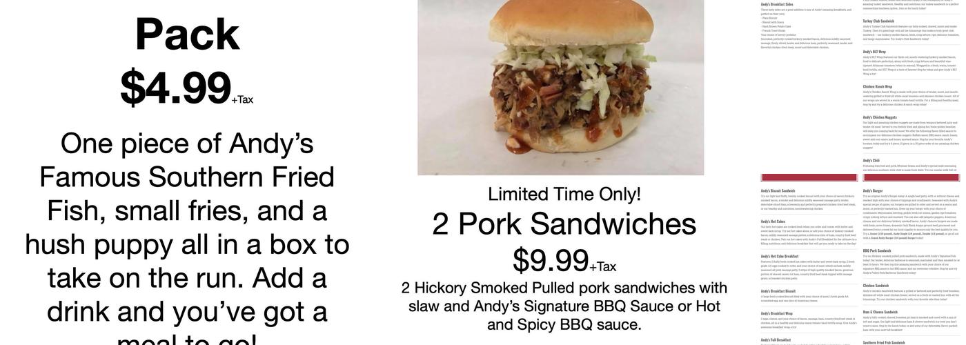 Andy's Menu