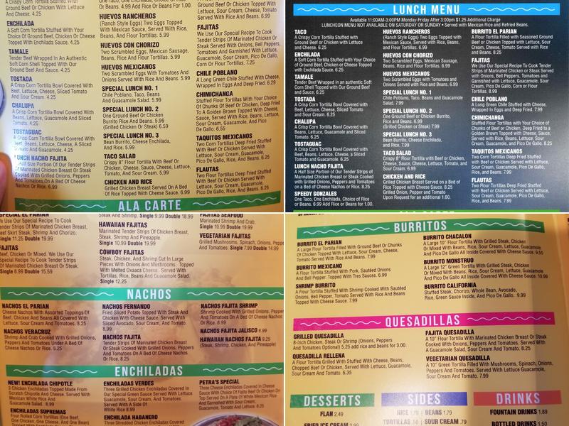 El Parian Mexican Restaurant Menu