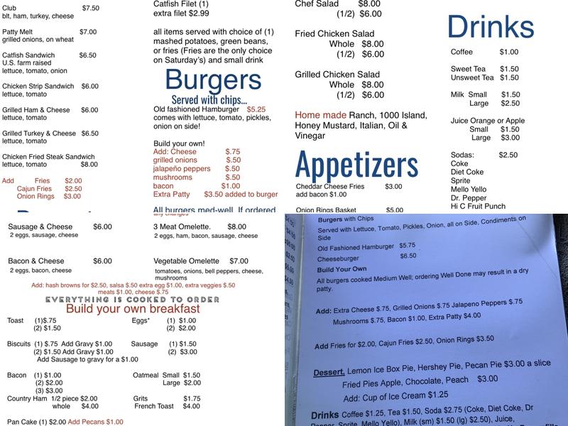 Jo's Diner Menu