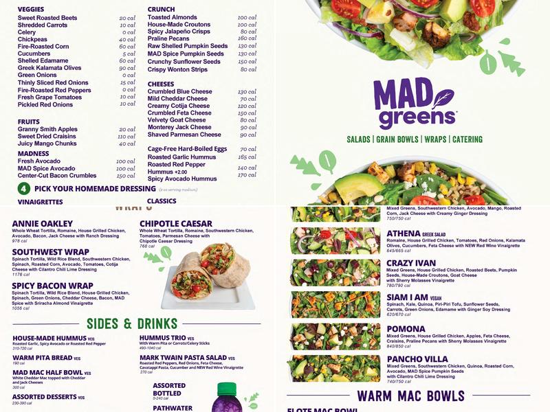 MAD Greens - Fort Collins Menu