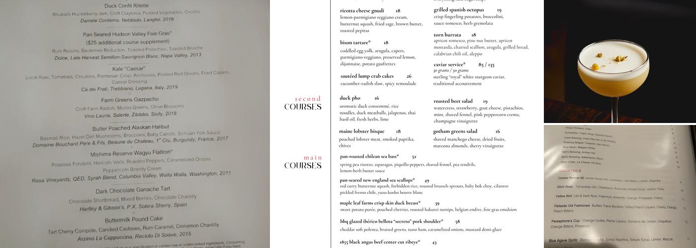 Chimney Park Restaurant & Bar - Fine Dining in Windsor, Colorado Menu