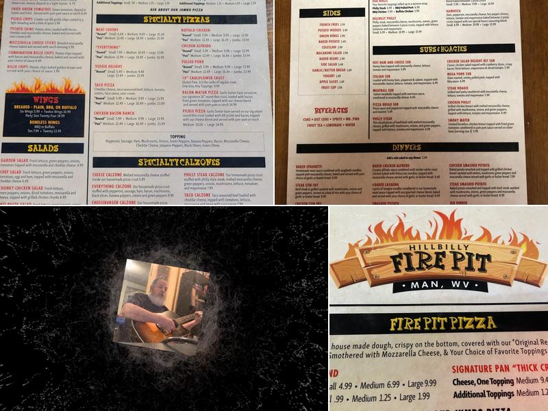 Fire Pit Pizza Menu