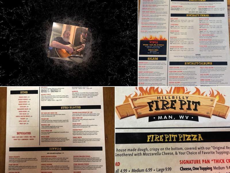 Fire Pit Pizza Menu