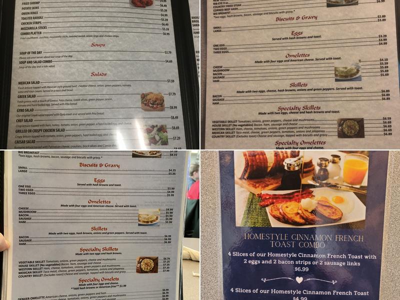 Franklin's Restaurant Menu