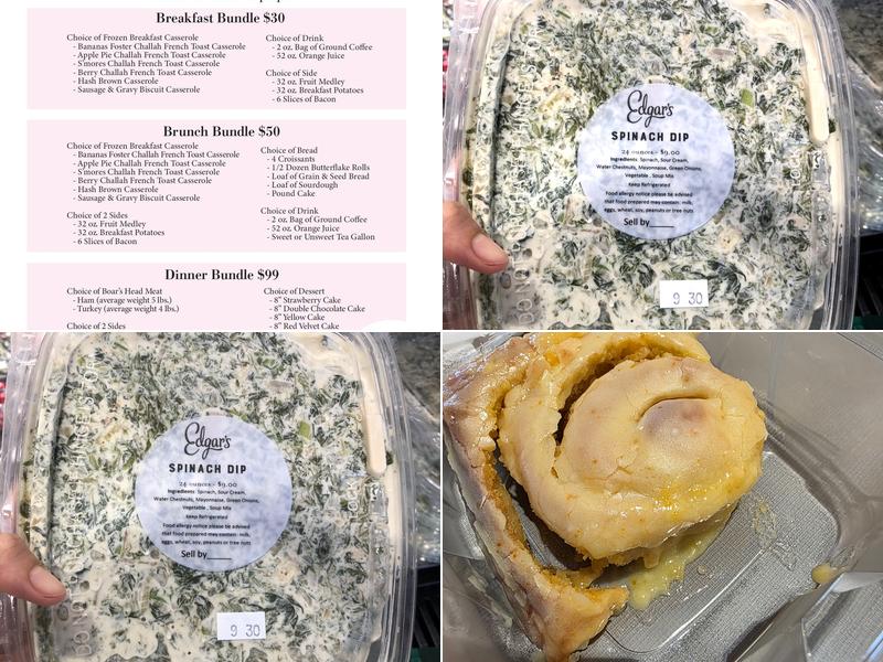 Edgar's bakery Menu