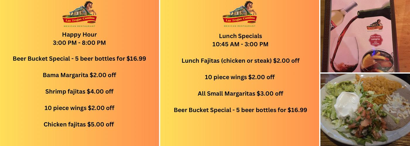 Las Trojas Cantina Menu