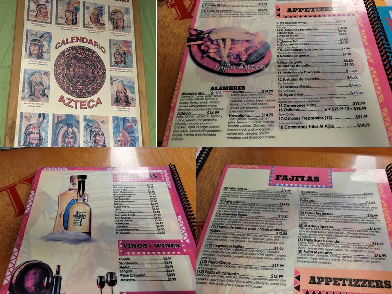 El Azteca Menu