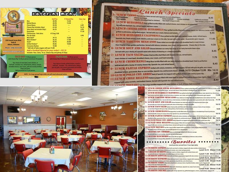 Burrito Express Menu