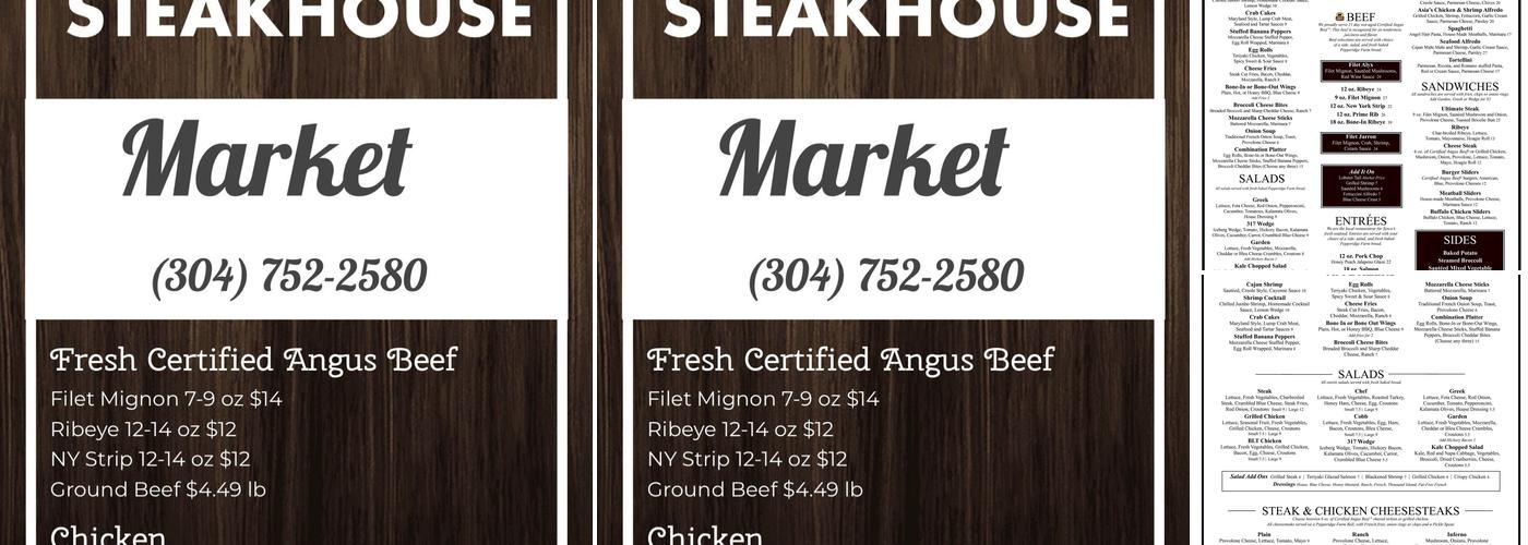 317 The Steak House Menu