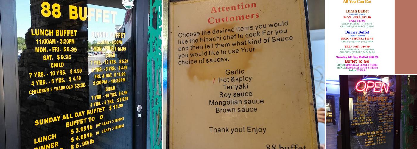 88 Buffet Menu