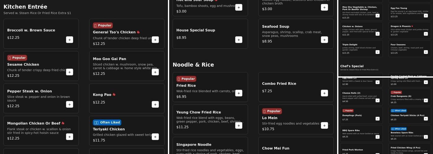 China Moon Menu
