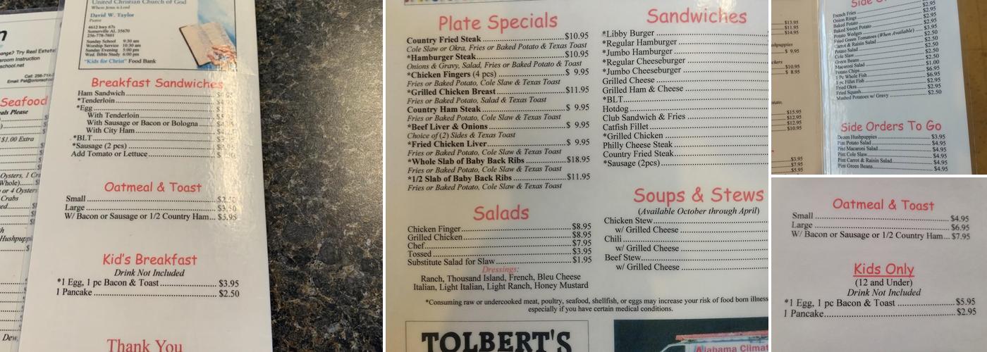 Libby's Catfish & Diner Menu