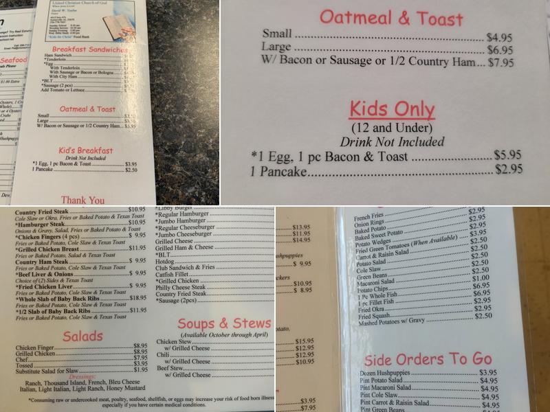 Libby's Catfish & Diner Menu