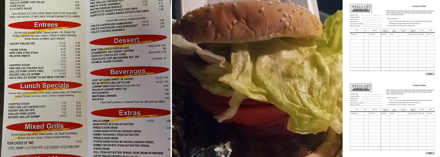 Steak-Out Charbroiled Delivery Menu