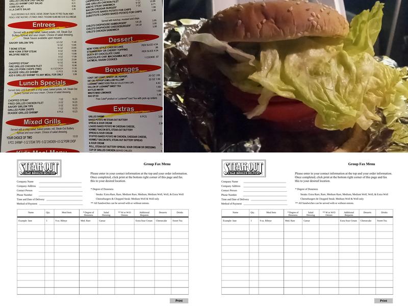 Steak-Out Charbroiled Delivery Menu