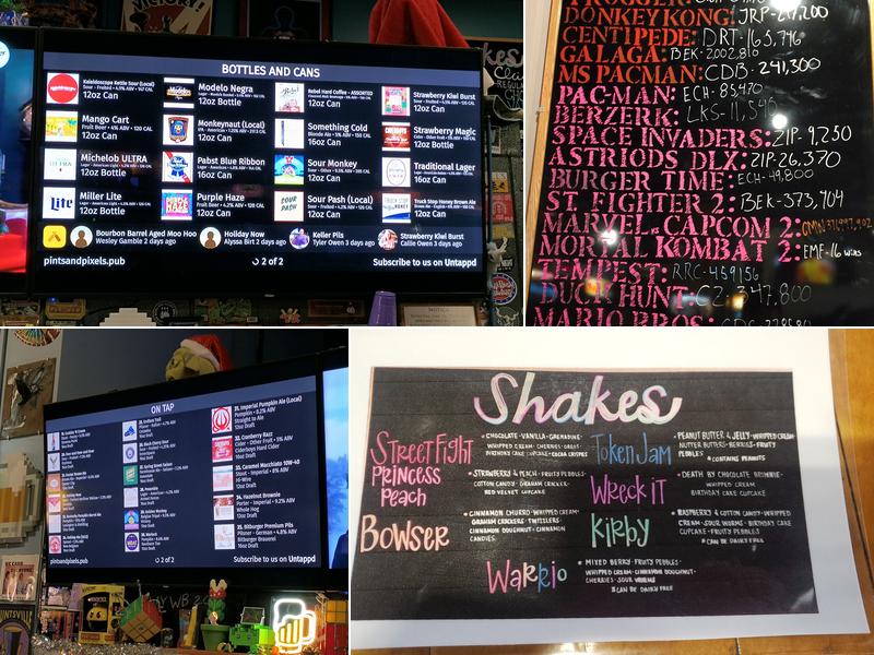 Pints & Pixels Menu