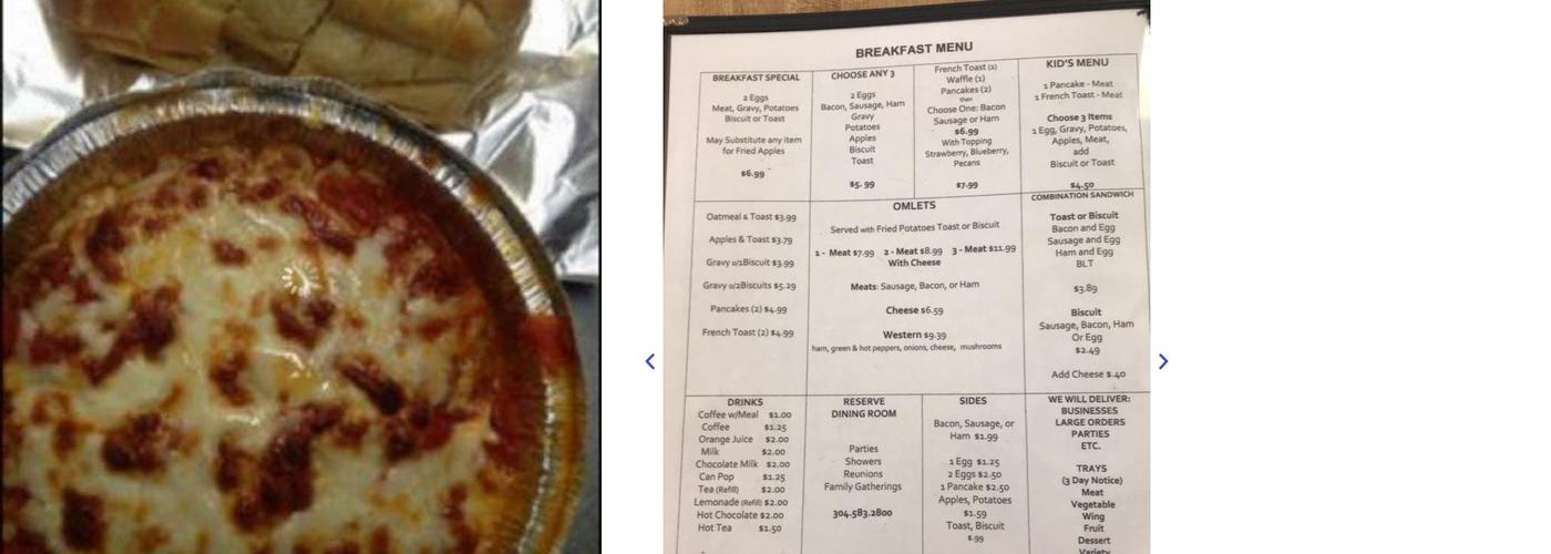 Colonial Room Restaurant Menu