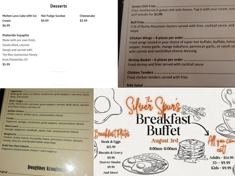 The Silver Spur Menu