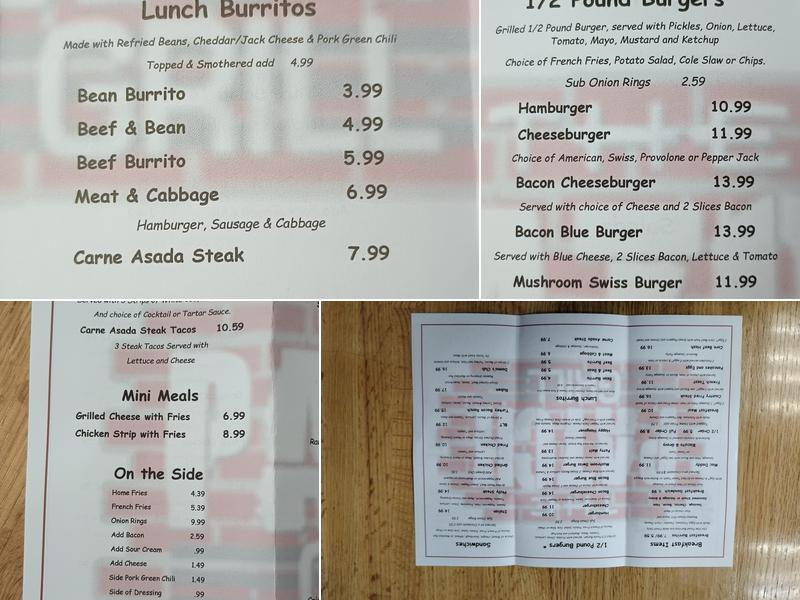 The Patch Grill Menu