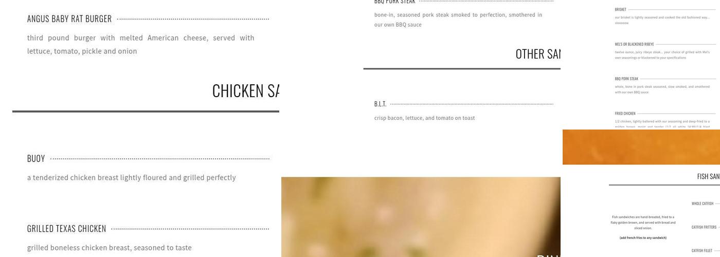 Illinois Riverdock Restaurant Menu