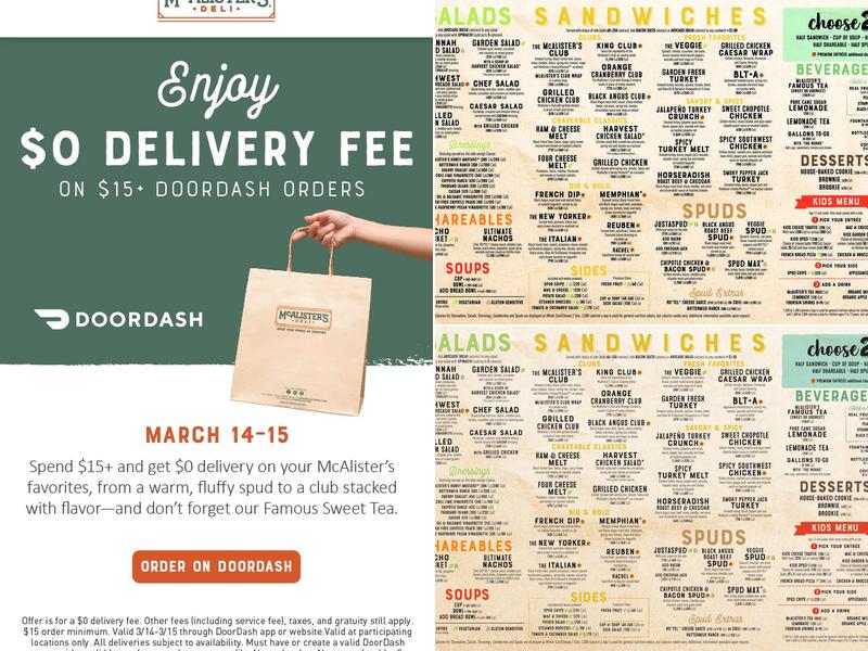 McAlister's Deli Menu