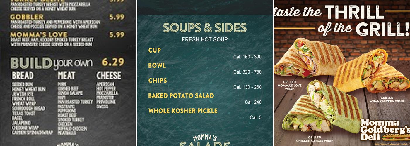 Momma Goldberg's Deli Menu