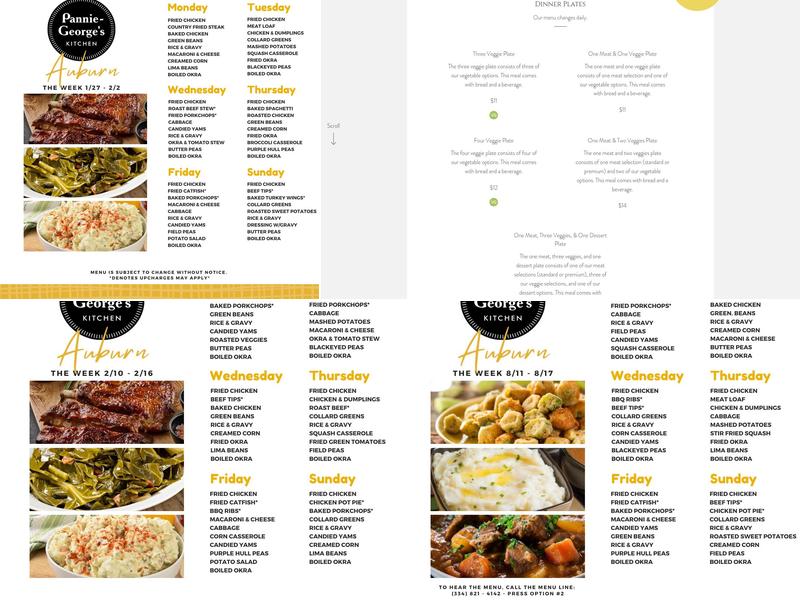 Pannie-George's Kitchen Inc Menu