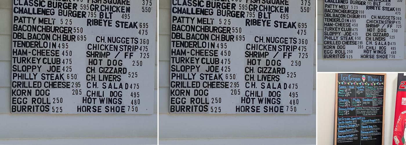 Hardin Drive In Menu