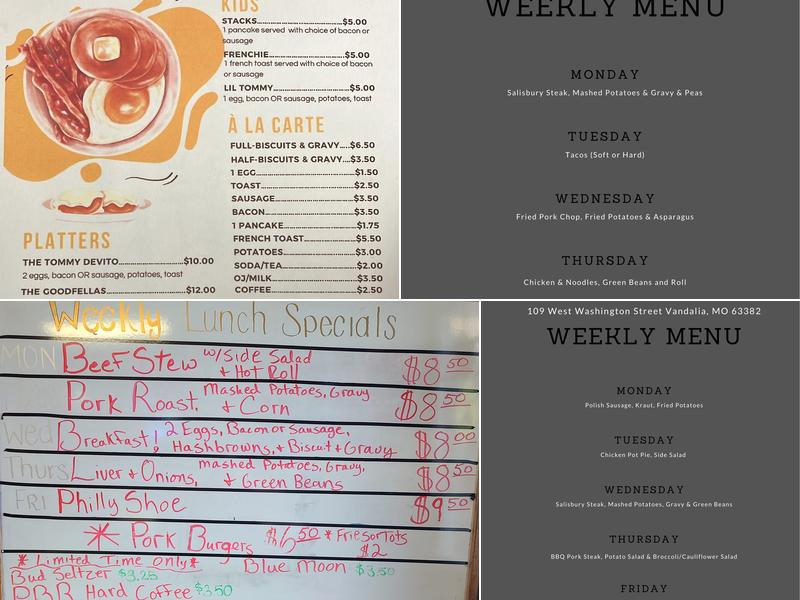 Goodfellas Bar & Grill Llc Menu