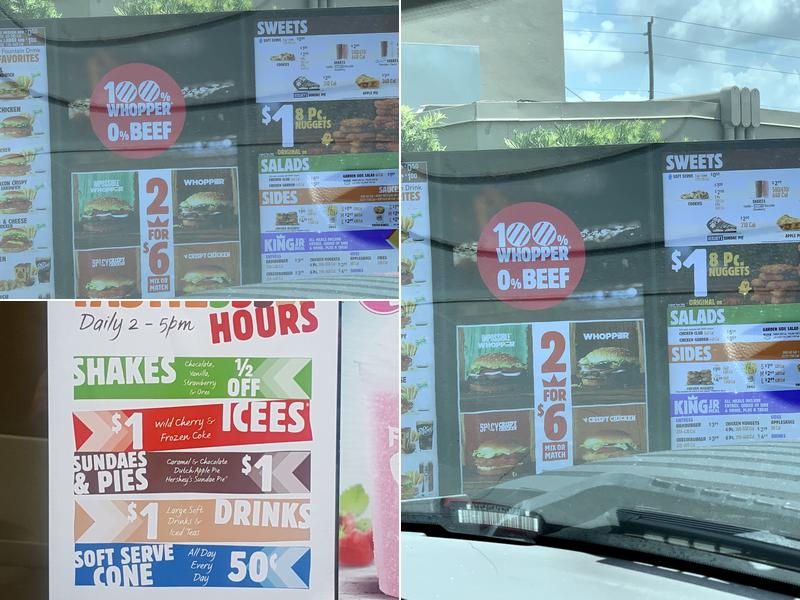 Burger King Menu