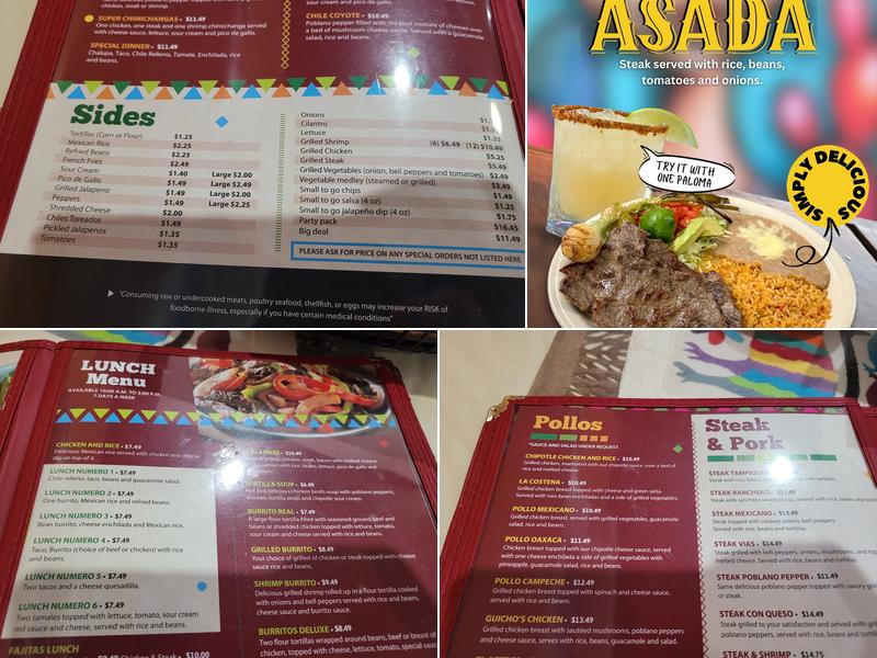 Las Vias - 1000 Beltline Rd Ste. Q Menu