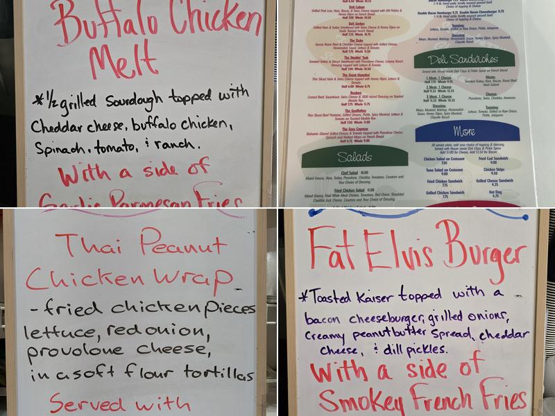 Downtown Deli & Custard Shoppe Menu