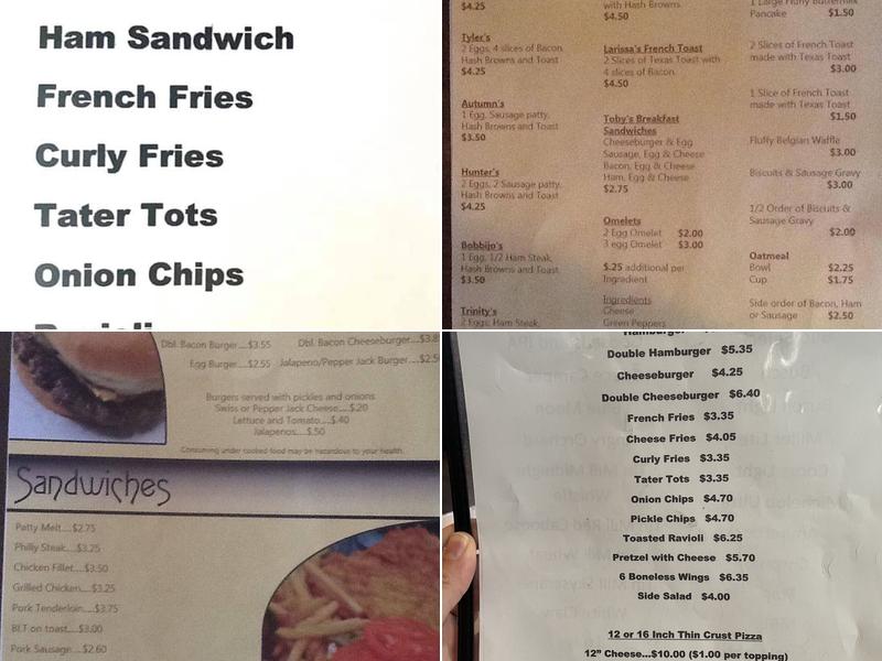 Sharp Corner Tavern Menu