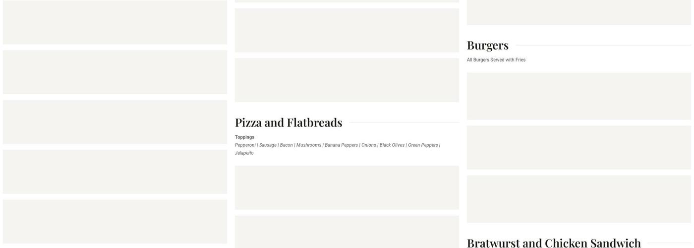 Tin Mill Brewing Co Menu