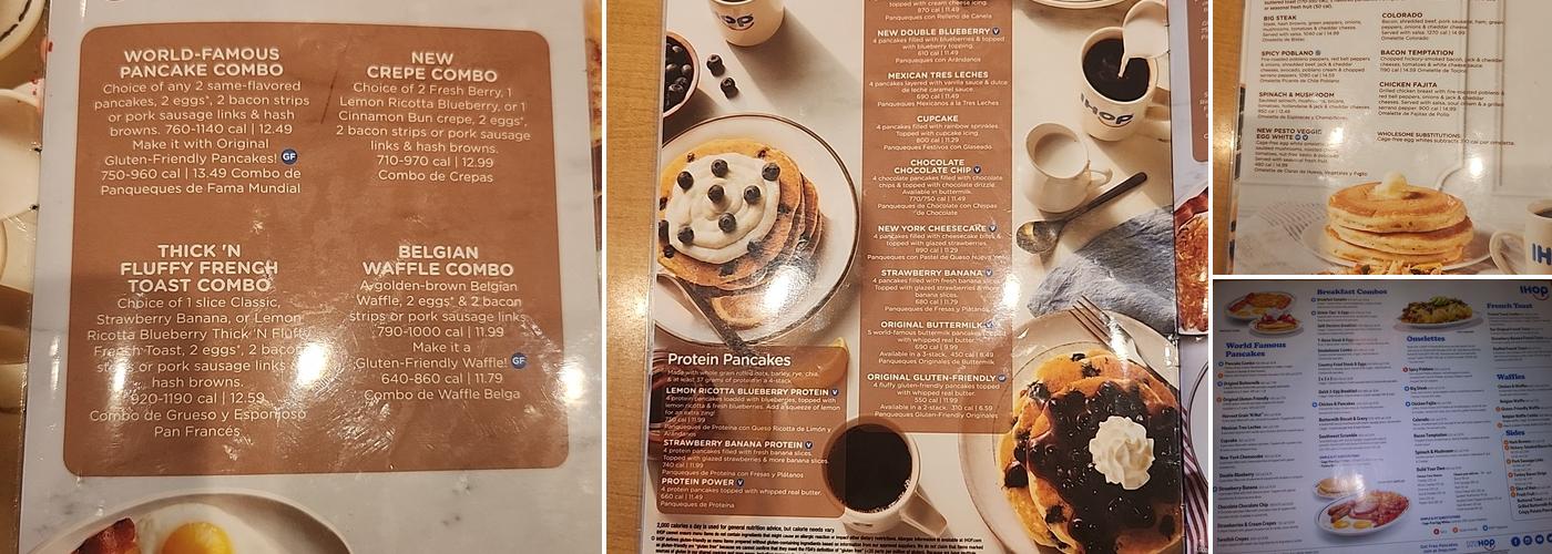 IHOP Menu