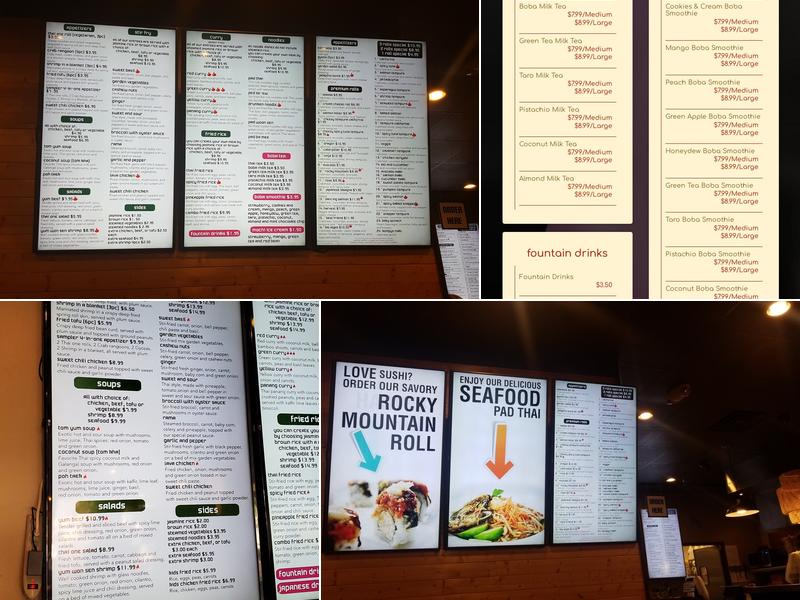 Thai One Menu