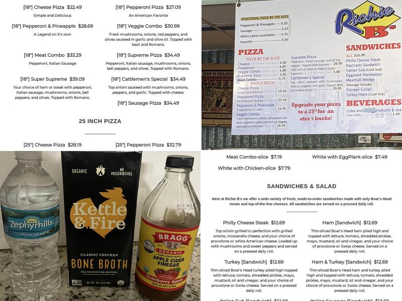 Richie B's Menu