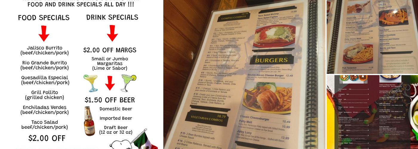 Los Compas Mexican Restaurant Menu