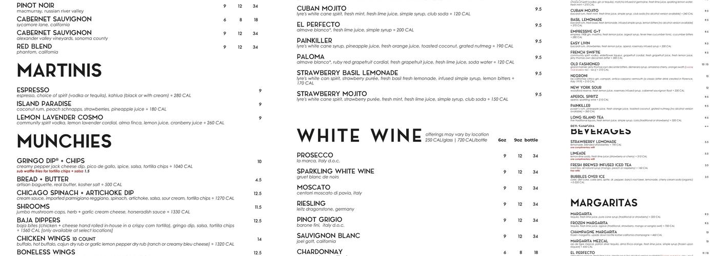 54th Street Scratch Grill & Bar Menu