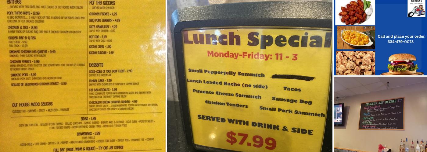 Fatback's Menu