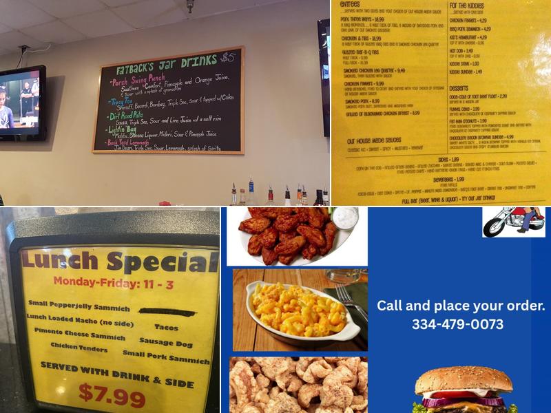 Fatback's Menu