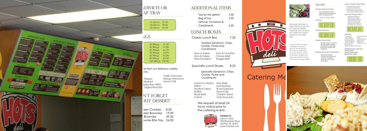 Hots Deli Menu