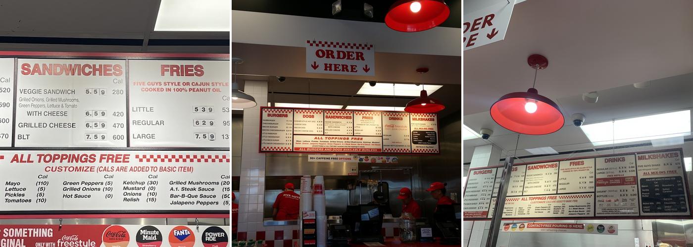 Five Guys Menu