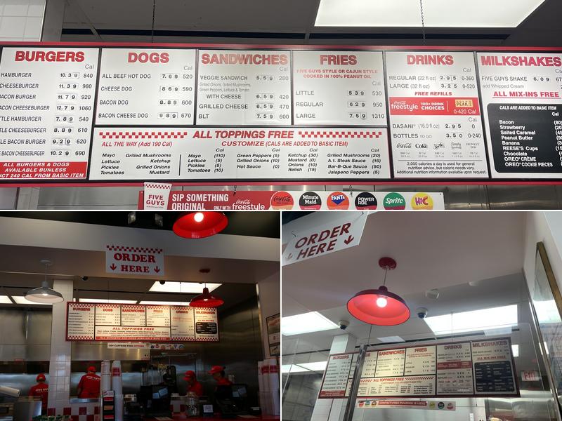 Five Guys Menu